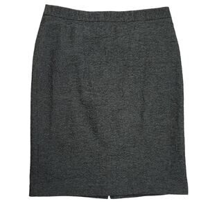 Ann Taylor Pencil Skirt Career Black‎ White Micro Check Pattern Knit Women's 12